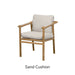 Teak & Natte Sand Cushion