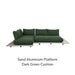 Aluminum Sand Platform - Dark Green Cushion