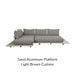 Aluminum Sand Platform - Light Brown Cushion