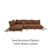 Aluminum Sand Platform - Umber Brown Cushion