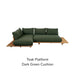 Teak Platform - Dark Green Cushion