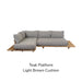 Teak Platform - Light Brown Cushion
