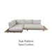 Teak Platform - Sand Cushion