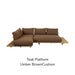 Teak Platform - Umber Brown Cushion