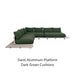 Aluminum Sand Platform - Dark Green Cushion