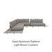 Aluminum Sand Platform - Light Brown Cushion