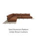 Aluminum Sand Platform - Umber Brown Cushion