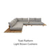 Teak Platform - Light Brown Cushion