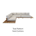 Teak Platform - Sand Cushion
