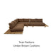 Teak Platform - Umber Brown Cushion