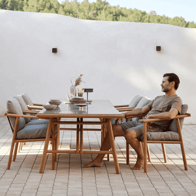 Sticks Outdoor Rectangular Dining Table 110" lifestyle