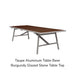 Taupe Aluminum Frame / Glazed Stone Burgundy Top