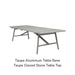 Taupe Aluminum Frame / Glazed Stone Taupe Top