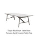 Taupe Aluminum Frame / Ceramic Tocsana Sand Top