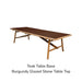Teak Frame / Glazed Stone Burgundy Top