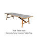Teak Frame / Ceramic Concrete Grey Top