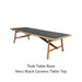 Teak Frame / Ceramic Nero Black Top