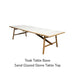 Teak Frame / Glazed Stone Sand Top