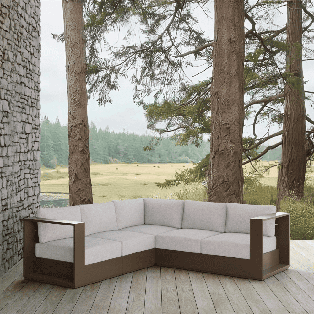 Teak Outdoor Furniture Outdoor L Sectional Patio Couch Sectional L