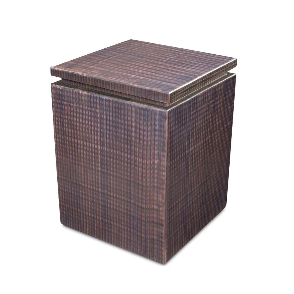Fire Pit Propane Tank Cover | Copper Vein Powder Coated LP Tank Enclosure | W 16 x D 16 x H 21 