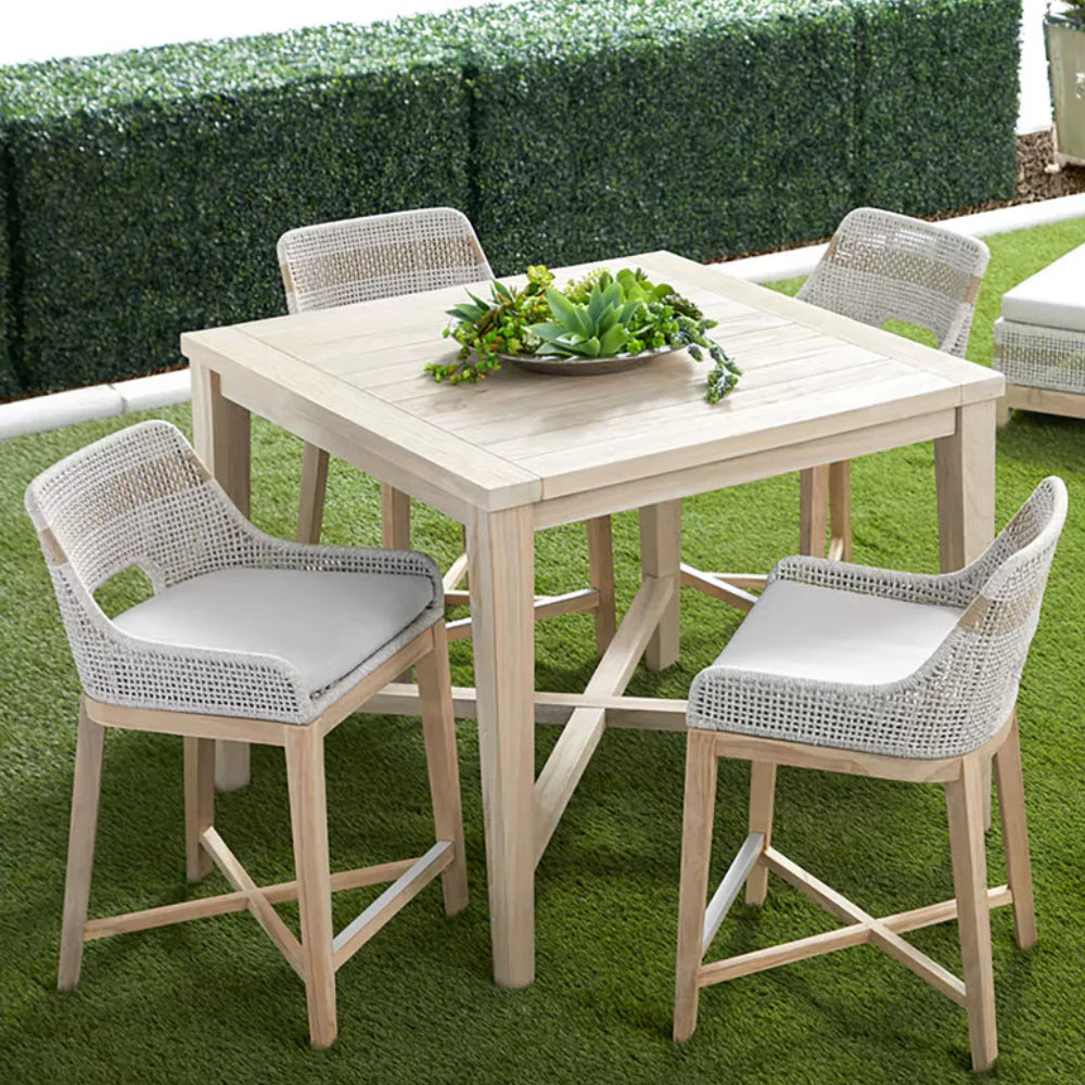 Woven Tapestry Outdoor Counter Stool