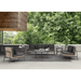 Boxhill's Terra 2 Seat Outdoor Sofa lifestyle image with Terra 3 Seat Sofa and Terra Club Chair