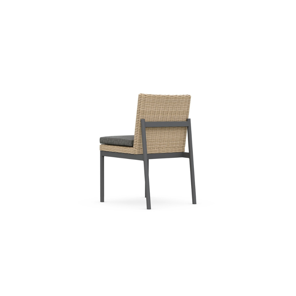 Boxhill's Terra Outdoor Dining Side Chair back side view in white background