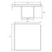 Mixx Una Concrete Outdoor Bar Table dimensions