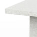 Close-up of white speckled concrete outdoor bar table on a white background