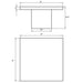 Mixx Una Outdoor Concrete Counter Table dimensions