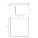 Mixx Una Concrete Outdoor Dining Table dimensions