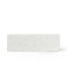 White speckled rectangular outdoor concrete bench on a white background