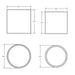 Mixx Una Concrete Pedestal Side Table dimensions