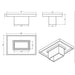 Mixx Una Concrete Outdoor Rectangular Coffee Table dimensions