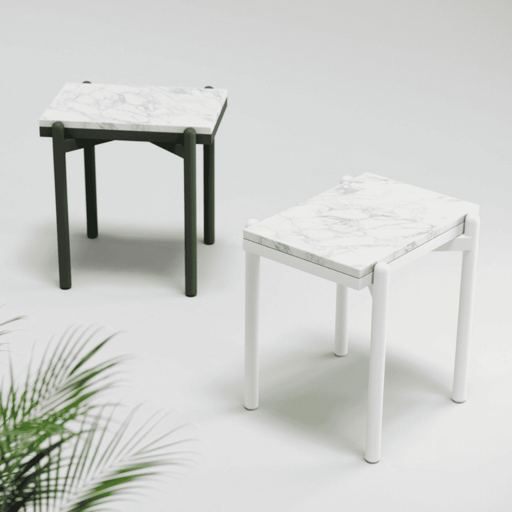 Boxhill's Verano Outdoor Side Table Charcoal and White