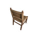 Wicker chair with wooden frame .