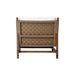 Woven wooden backrest.
