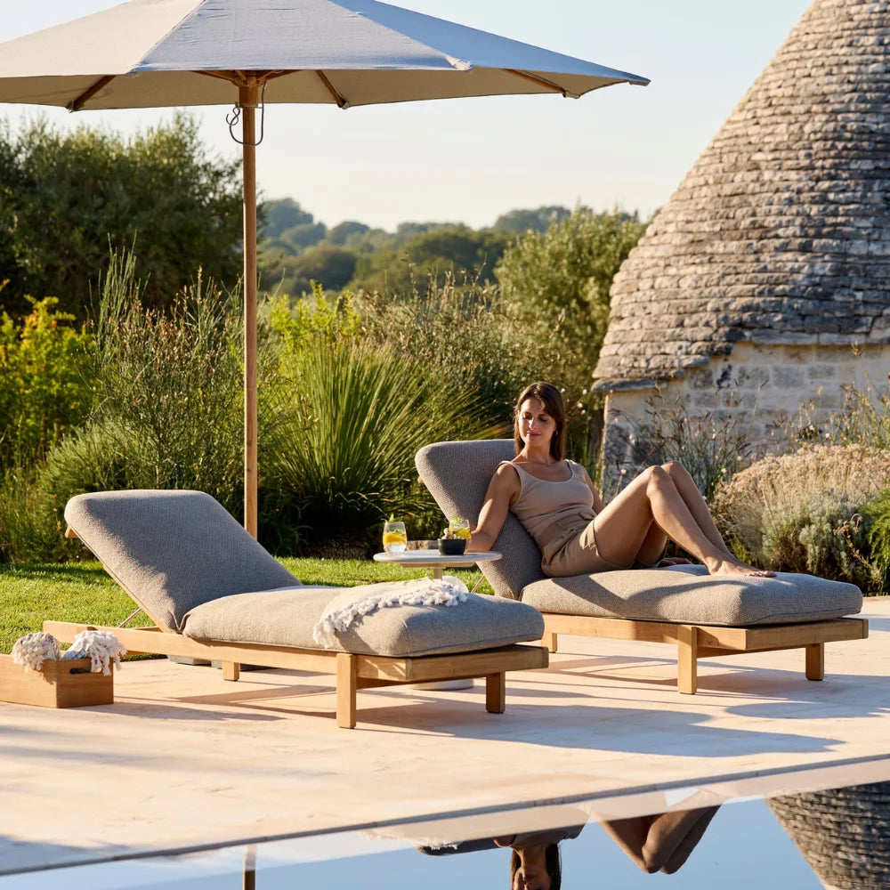 Vista Teak Stackable Sunbed