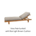 Teak Frame with Rise Light Brown Cushion