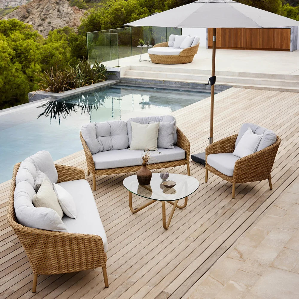 Wave Rattan Outdoor Coffee Table