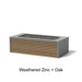 Art Finish: Weathered Zinc + Oak