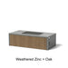 Art Finish: Weathered Zinc + Oak