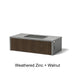 Art Finish: Weathered Zinc + Walnut