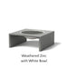 Art Finish: Weathered Zinc - White Bowl