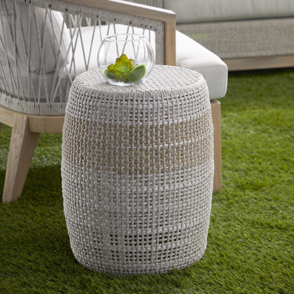Boxhill's Woven Loom Outdoor Accent Table lifestyle image