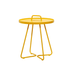 Boxhill's On-The-Move yellow outdoor round side table on white background