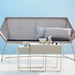 Boxhills' Breeze 2-Seater Outdoor Garden Sofa White Grey lifestyle image with 2 pillows