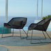 Boxhill's Breeze Outdoor Lounge Chair Black lifestyle image with black cushion