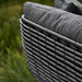 Boxhill's Basket 2-Seater Outdoor Sofa Graphite close up view