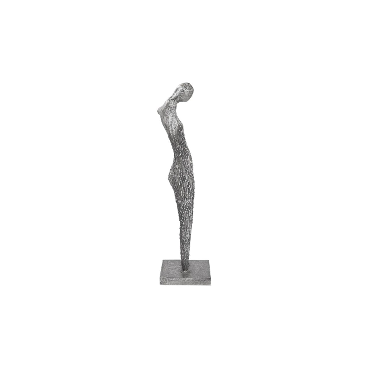 Abstract Female Silver Sculpture